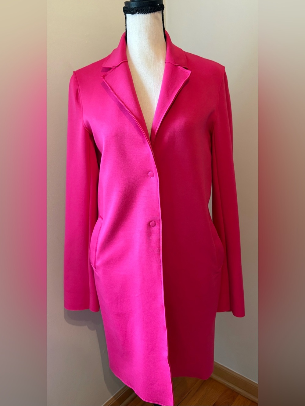 Carolina Belle Montreal Women's Jacket Coatigan coat Pink Button Bright NWT S